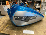 Dyna Low Rider Gas Fuel Tank Teal Blue Silver Harley FXDL OEM Nice!
