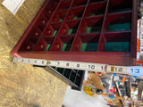 Vintage Wood Display Wall Cabinet Rack Shadow Box Golf Balls Trinkets Collectib