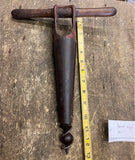 1900's T-Handle Tapered Auger Barrel Keg Bung Hole Wagon Wheel Hand Vtg Tools!