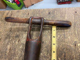 1900's T-Handle Tapered Auger Barrel Keg Bung Hole Wagon Wheel Hand Vtg Tools!