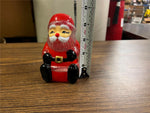 VTG Coin Bank Santa Clause Blow Mold Hard Plastic Rubber Money Stopper 5" Clear
