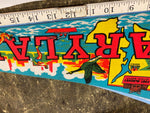 Vtg 70's Maryland State Flower Fort Mchenry Souvenir Pennant Flag Banner Capital