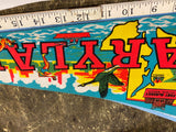 Vtg 70's Maryland State Flower Fort Mchenry Souvenir Pennant Flag Banner Capital