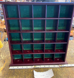 Wood Display Wall Cabinet Rack Shadow Box Golf Balls Trinkets Antiques Collectib