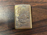 Vintage 1995 American Bald Eagle Brass Barrett Smythe Zippo Lighter USA