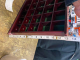 Wood Display Wall Cabinet Rack Shadow Box Golf Balls Trinkets Antiques Collectib