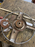 Vtg 1946-48 Pontiac Steering Wheel Horn Button assy Banjo Chevy Dodge Hot Rod!
