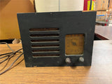 VTG 1939 Detrola Wooden Table Top Tube Radio Black Parts or Repair Model 283