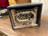 VTG 1939 Detrola Wooden Table Top Tube Radio Black Parts or Repair Model 283