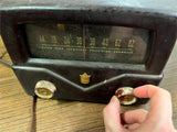 VTG 1950s Mallory Television Turner, Brown/Burgundy Bakelite Tube Parts/Repair