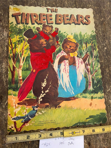 1951 Whitman The Three Bears Soft Cover Cloth Childrens Vtg Book Classic Taylor