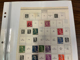 VTG 1945-1954 World War 2 Era France 12f Postage Stamps Collectible Sheet