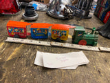 Wind up toy Train Zig Zag Western Comic Tin Steam Engine Locomotive