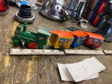 Wind up toy Train Zig Zag Western Comic Tin Steam Engine Locomotive