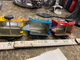 Wind up toy Train Zig Zag Western Comic Tin Steam Engine Locomotive