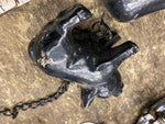 Vtg Flying Pig Wings Bell Wind Chime Cast Iron Antique Hanging Decor Collectible