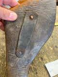 OEM Original WW2 Brown Leather Button Holster S&W 1944 Special 38 WW11 Patina