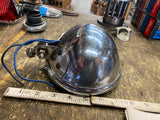 Vtg Bates KD Headlight 5 3/4 Chopper Old Skool Bottom mount Nice Wide Glide 70's