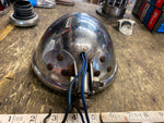 Vtg Bates KD Headlight 5 3/4 Chopper Old Skool Bottom mount Nice Wide Glide 70's