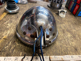 Vtg Bates KD Headlight 5 3/4 Chopper Old Skool Bottom mount Nice Wide Glide 70's