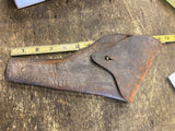 OEM Original WW2 Brown Leather Button Holster S&W 1944 Special 38 WW11 Patina