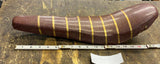 Vtg Bicycle Banana SEat Brown Metallic Gold stripe Schwinn Huffy Sears Iverson