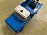 Vintage 1960s Made In USA Buddy L Tow Truck Wrecker Flat Bed Blue Pressed Steel