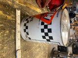 Vtg OILZUM HP RACING OIL Can Gas & Oil Advertising Full Indy Car Great Graphics!
