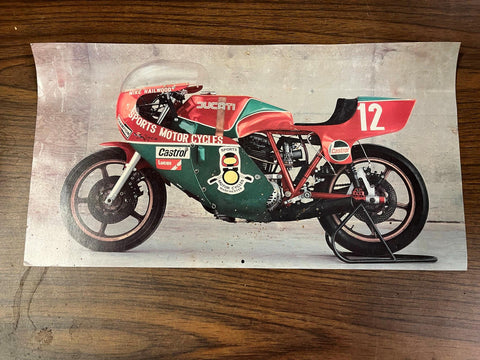 FCR39 FCR41 Ducati Bevel Bevel Mike Hailwood Motorcycle 18X9.5 poster