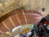 Vtg Bicycle Banana SEat Brown Metallic Gold stripe Schwinn Huffy Sears Iverson