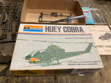 Vtg 1970s Monogram 1/72 scale AH-1G Huey Cobra attack helicopter model kit aircr
