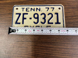VTG Original 1977 Tennessee Motorcycle License Plate ZF-9321 Harley Indian