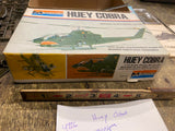 Vtg 1970s Monogram 1/72 scale AH-1G Huey Cobra attack helicopter model kit aircr