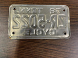 VTG Original 1978 Tennessee Motorcycle License Plate ZR-5022 Harley Indian