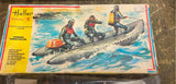 Heller Hommes Grenouilles Frogmen 1/35 scale plastic model kit Combat boat 60's