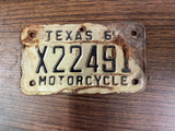 VTG Original 1969 Texas Motorcycle License Plate X22491 Harley Indian