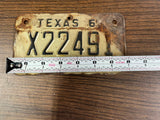 VTG Original 1969 Texas Motorcycle License Plate X22491 Harley Indian