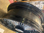 Black Chrome 48 King Fat Spoke 17X6 Rear Wheel Custom 200 Harley Softail Chopper
