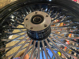 Black Chrome 48 King Fat Spoke 17X6 Rear Wheel Custom 200 Harley Softail Chopper