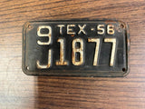 VTG Original 1958 Texas Motorcycle License Plate 1877 Harley Indian