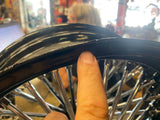 Black Chrome 48 King Fat Spoke 17X6 Rear Wheel Custom 200 Harley Softail Chopper