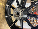Factory 9 Spoke Mag Wheels Harley Sportster Iron Black Dyna Street Bob Superglid