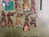 Vtg WW2 Game Pieces Soldier Nurse Artillery infantry Characters?