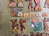 Vtg WW2 Game Pieces Soldier Nurse Artillery infantry Characters?