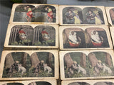 Stereoview Photo picture Cards Lot Stereoscope 1920's Dog Lover Pets antique