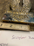Vtg Sissybar Insert Vtwin Chopper Ironhead Sportster Shovelhead Wings Bar Shield