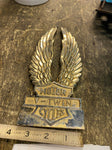 Vtg Sissybar Insert Vtwin Chopper Ironhead Sportster Shovelhead Wings Bar Shield