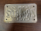 VTG Original 1977 Tennessee Motorcycle License Plate ZR-4602 Harley Indian