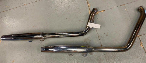 Shotgun Taper Exhaust Pipes Harley Softail Fatboy Factory look Grey ghost FLSTF