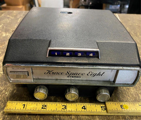 Vtg Kraco Space Eight 8 Track Player Under Dash Hot Rod Auto Truck Muscle Acc